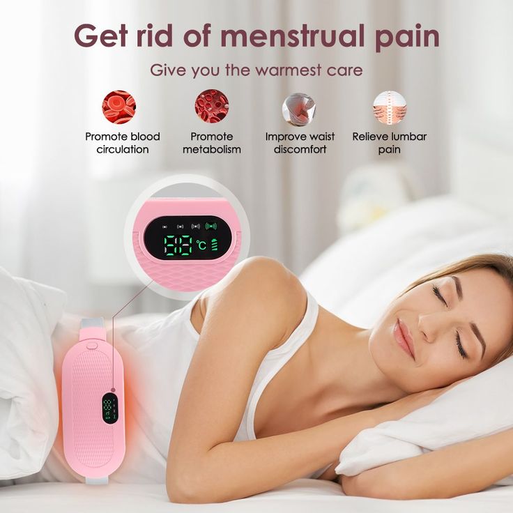 Period Pain Relief Massager - Cordless Heating Pad | 3 Modes