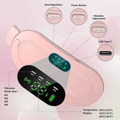 Period Pain Relief Massager - Cordless Heating Pad | 3 Modes